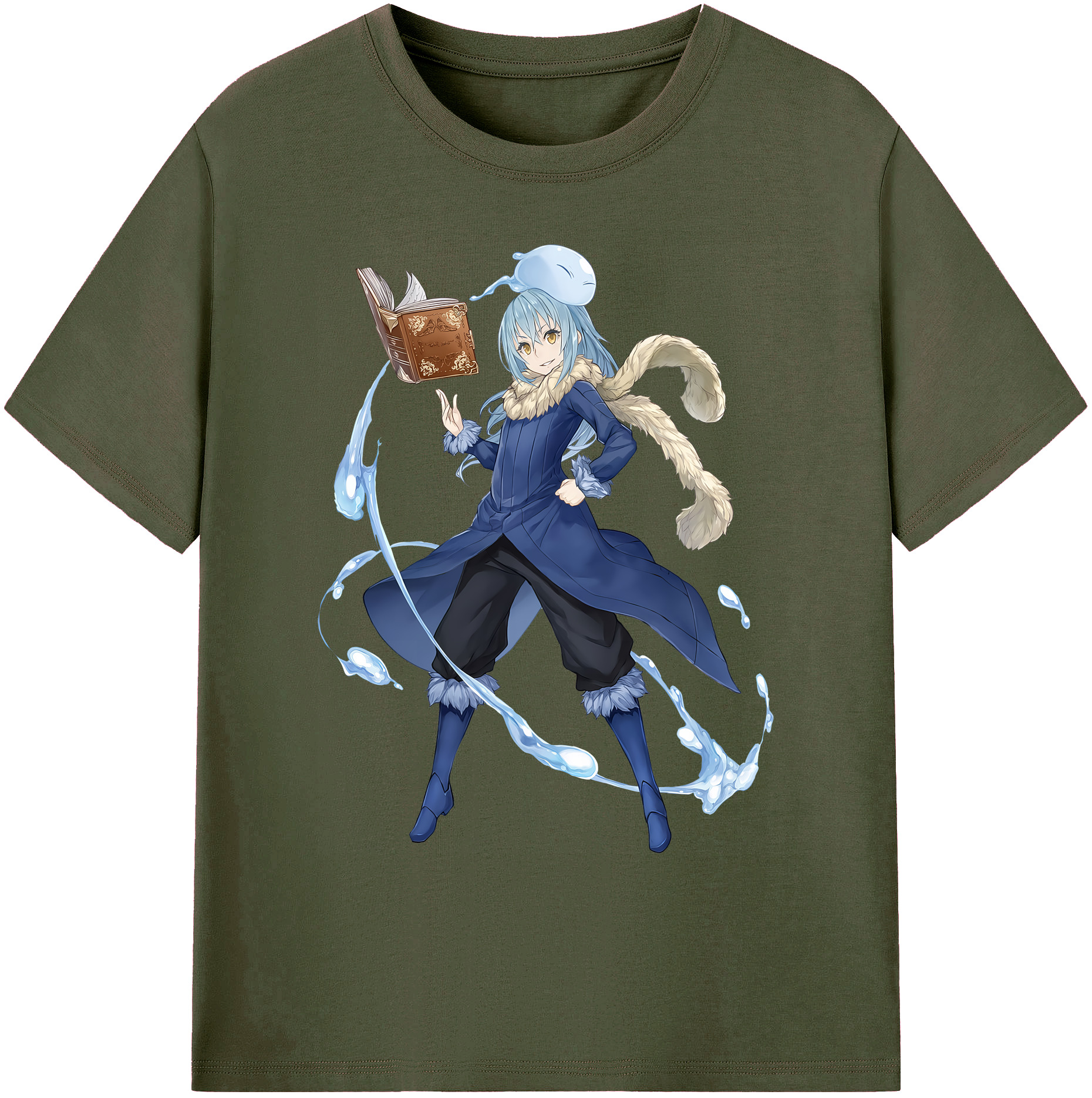 （画像用） 転スラ Regarding Reincarnated to Slime 綿100％ メンズ半袖Tシャツ｜肌触りやわらか＆通気性